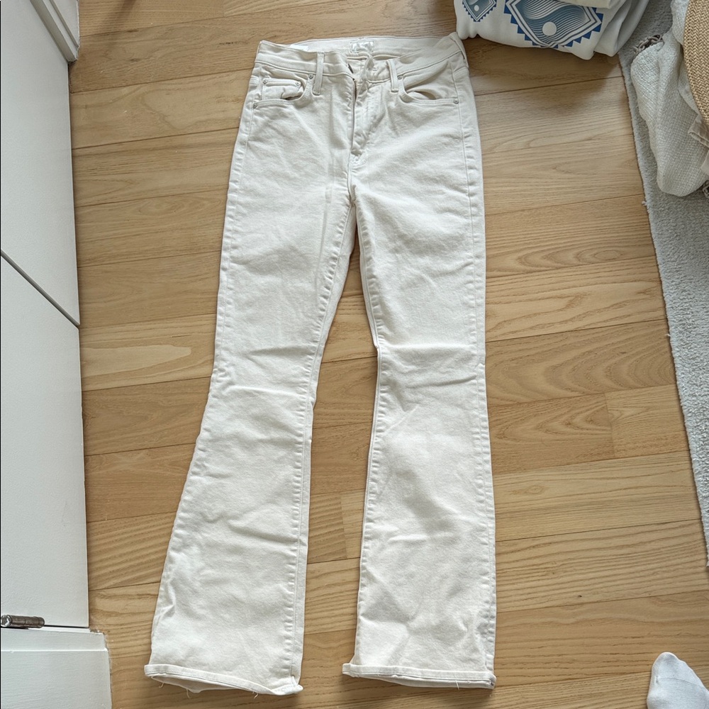 MOTHER Cream Denim Pants